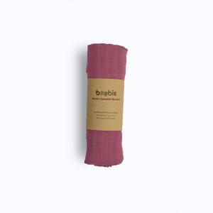 Mulsin Swaddle Blanket 120mm x 120mm - Rose Pink