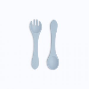 Boobie Fork and Spoon Set - Dusty Blue