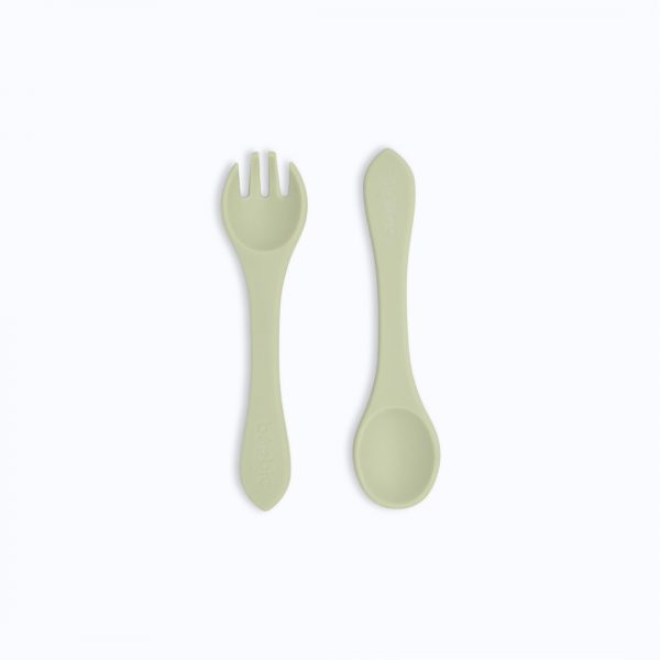 Boobie Fork and Spoon Set - Olive Green