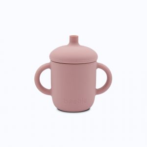 Boobie Silicone Sippy Cup with a Straw - Dark Pink