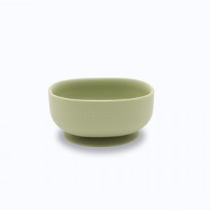 Silicone Suction Bowl - Olive Green